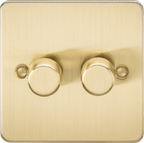 Knightsbridge - Flat Plate 2G 2 way 10 - 200W (5 - 150W LED) trailing edge dimmer - Luminosity Designs Ltd