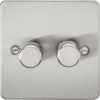 Knightsbridge - Flat Plate 2G 2 way 10 - 200W (5 - 150W LED) trailing edge dimmer - Luminosity Designs Ltd