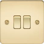Knightsbridge - Flat Plate 2G 2 Way Switch - Luminosity Designs Ltd