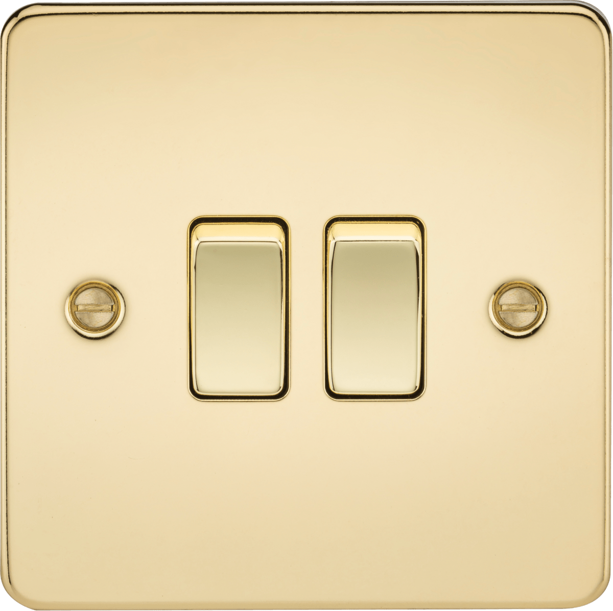 Knightsbridge - Flat Plate 2G 2 Way Switch - Luminosity Designs Ltd