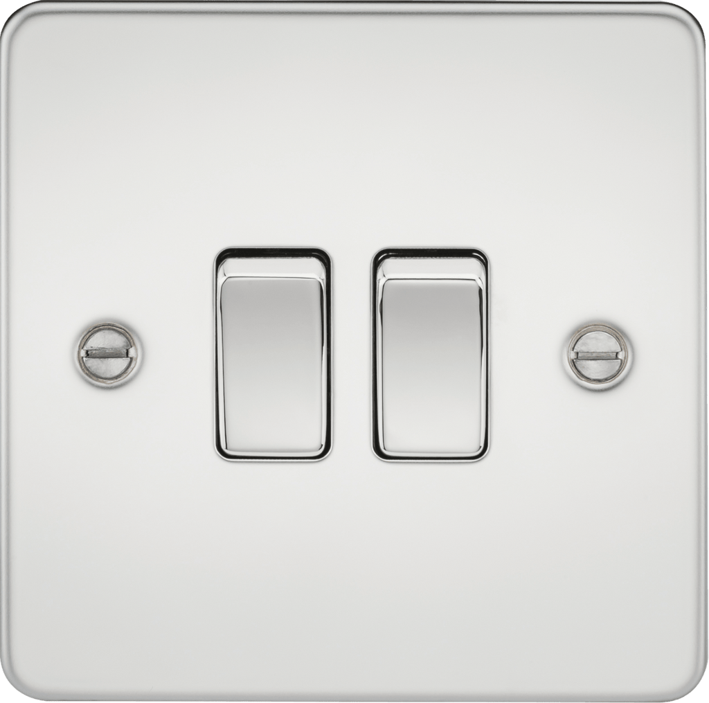 Knightsbridge - Flat Plate 2G 2 Way Switch - Luminosity Designs Ltd