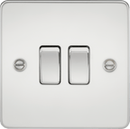 Knightsbridge - Flat Plate 2G 2 Way Switch - Luminosity Designs Ltd