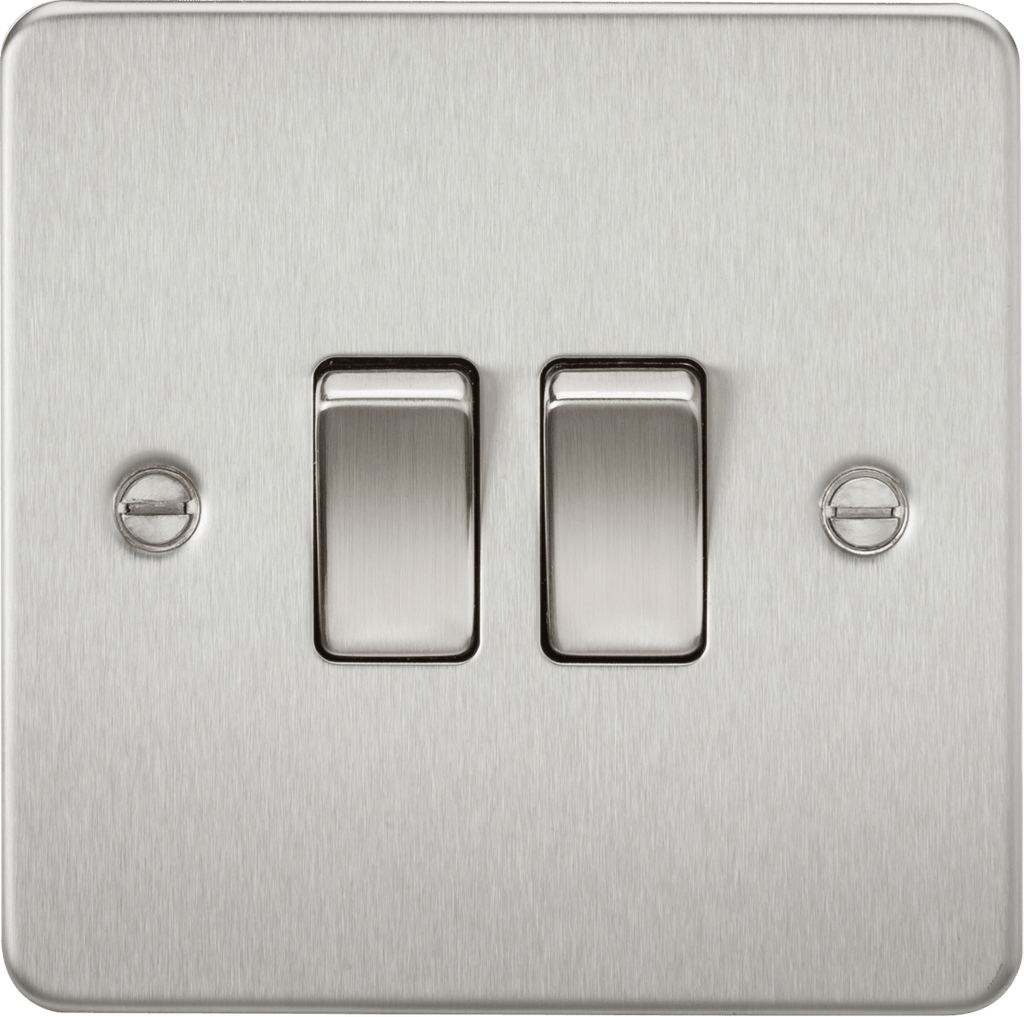 Knightsbridge - Flat Plate 2G 2 Way Switch - Luminosity Designs Ltd