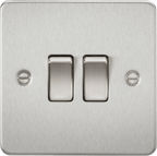 Knightsbridge - Flat Plate 2G 2 Way Switch - Luminosity Designs Ltd