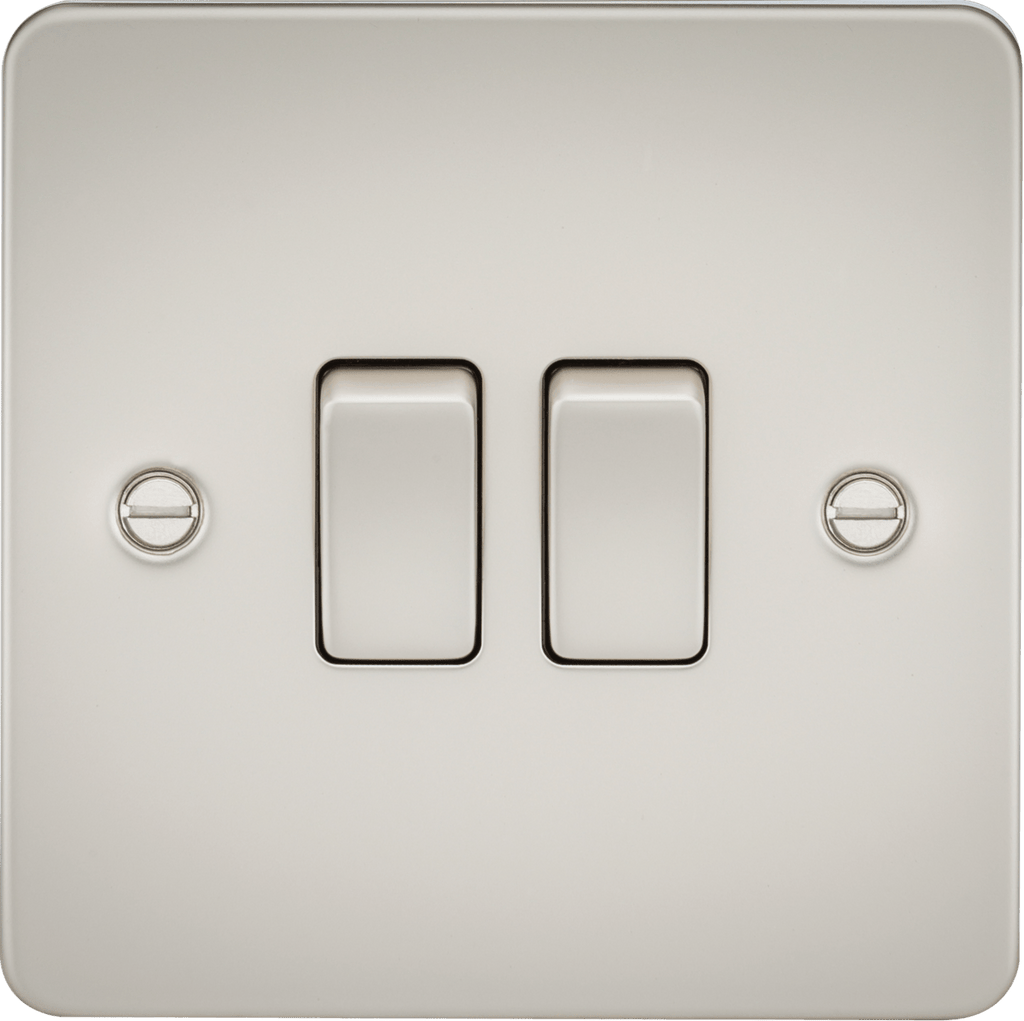 Knightsbridge - Flat Plate 2G 2 Way Switch - Luminosity Designs Ltd