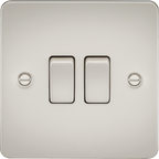 Knightsbridge - Flat Plate 2G 2 Way Switch - Luminosity Designs Ltd