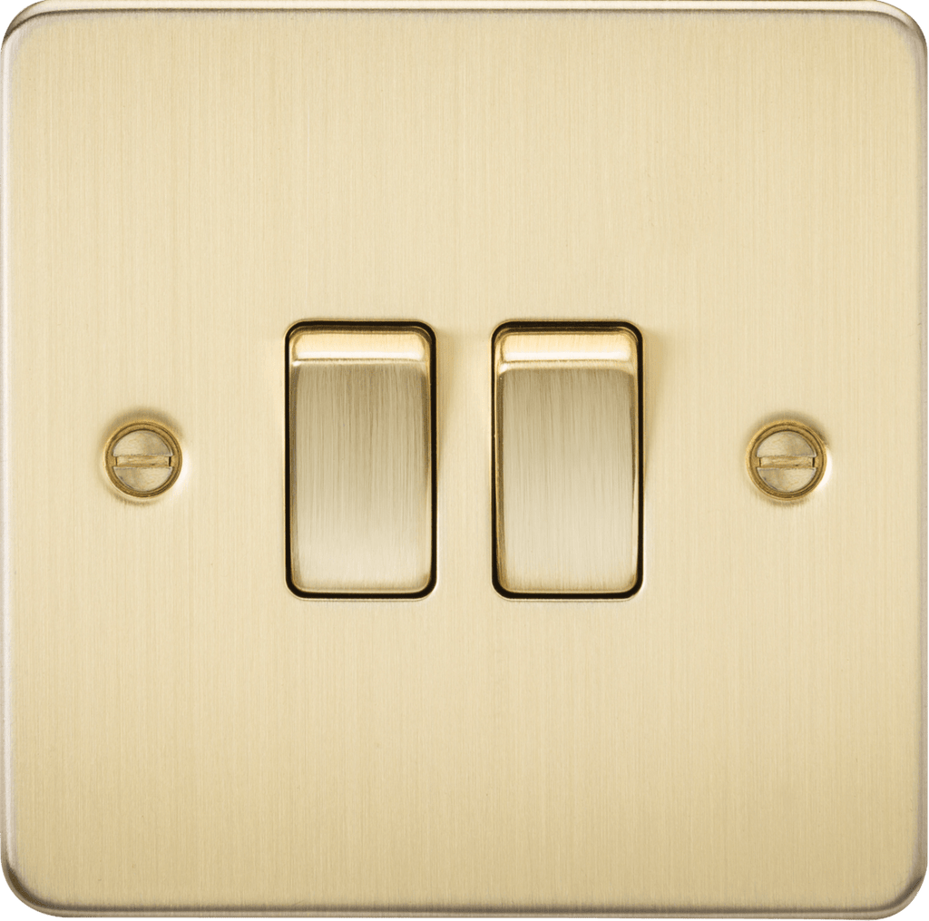 Knightsbridge - Flat Plate 2G 2 Way Switch - Luminosity Designs Ltd