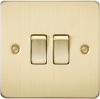 Knightsbridge - Flat Plate 2G 2 Way Switch - Luminosity Designs Ltd