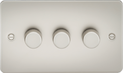 Knightsbridge - Flat Plate 3G 2 way 10 - 200W (5 - 150W LED) trailing edge dimmer - Luminosity Designs Ltd