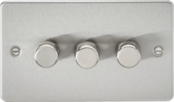 Knightsbridge - Flat Plate 3G 2 way 10 - 200W (5 - 150W LED) trailing edge dimmer - Luminosity Designs Ltd