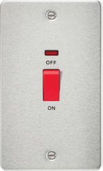 Knightsbridge - Flat Plate 45A Cooker Switch - Luminosity Designs Ltd