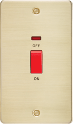 Knightsbridge - Flat Plate 45A Cooker Switch - Luminosity Designs Ltd