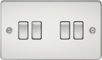 Knightsbridge - Flat Plate 4G 2 Way Switch - Luminosity Designs Ltd