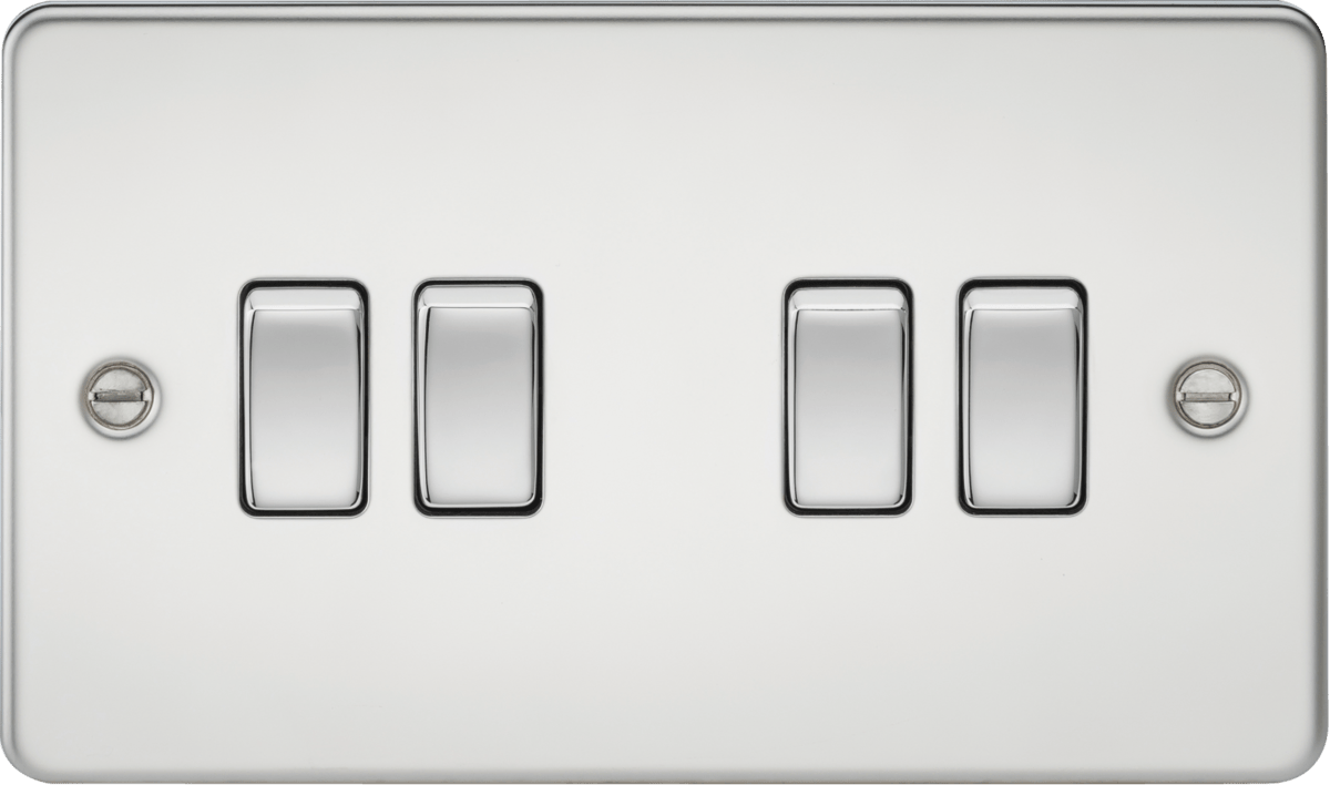 Knightsbridge - Flat Plate 4G 2 Way Switch - Luminosity Designs Ltd