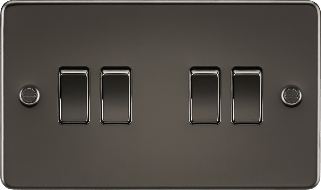 Knightsbridge - Flat Plate 4G 2 Way Switch - Luminosity Designs Ltd