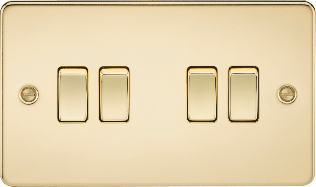 Knightsbridge - Flat Plate 4G 2 Way Switch - Luminosity Designs Ltd