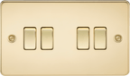 Knightsbridge - Flat Plate 4G 2 Way Switch - Luminosity Designs Ltd