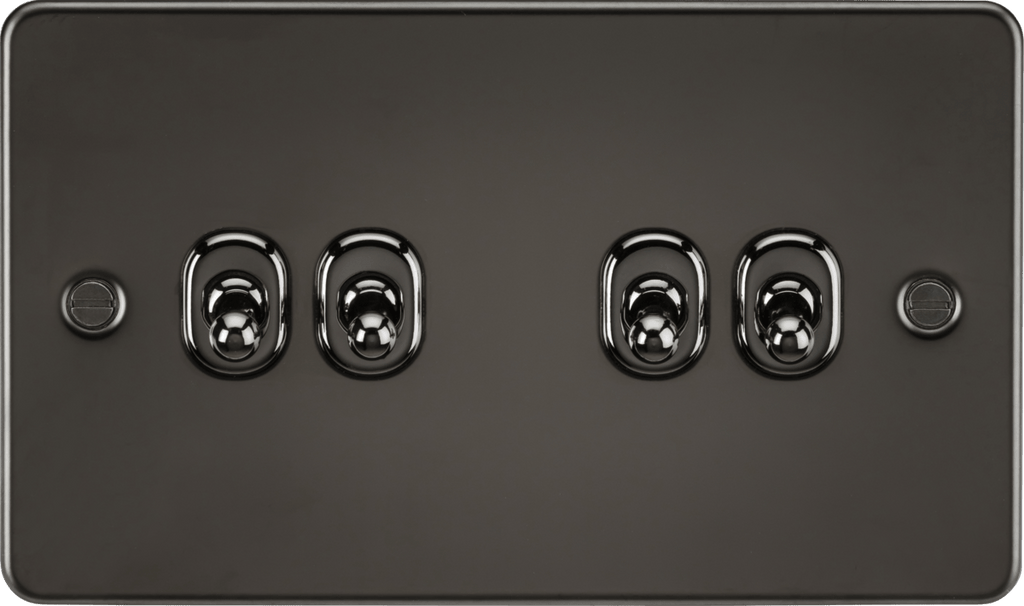 Knightsbridge - Flat Plate 4G 2 Way Toggle Switch - Luminosity Designs Ltd