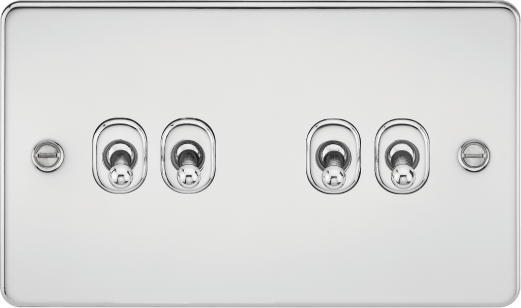 Knightsbridge - Flat Plate 4G 2 Way Toggle Switch - Luminosity Designs Ltd