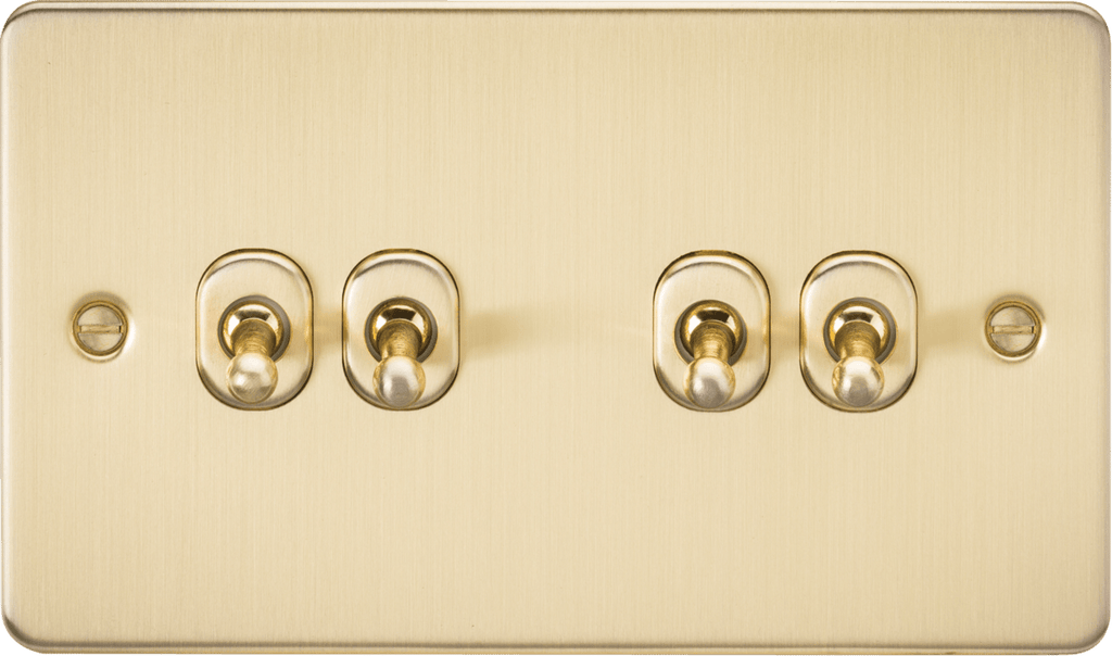 Knightsbridge - Flat Plate 4G 2 Way Toggle Switch - Luminosity Designs Ltd