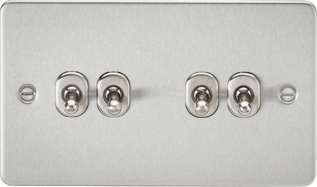 Knightsbridge - Flat Plate 4G 2 Way Toggle Switch - Luminosity Designs Ltd