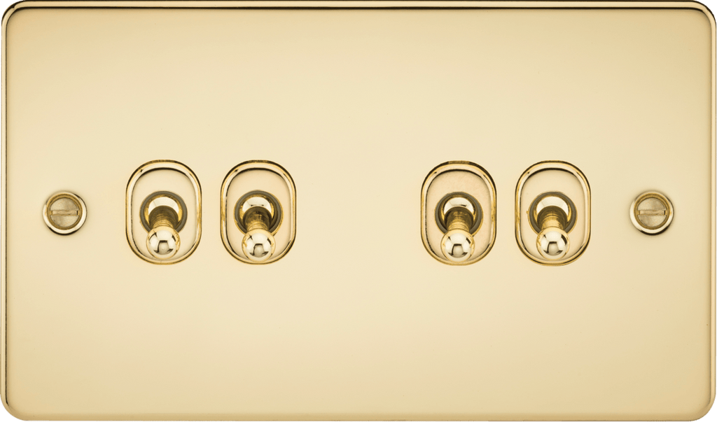 Knightsbridge - Flat Plate 4G 2 Way Toggle Switch - Luminosity Designs Ltd