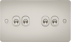 Knightsbridge - Flat Plate 4G 2 Way Toggle Switch - Luminosity Designs Ltd