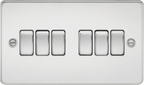 Knightsbridge - Flat Plate 6G 2 Way Switch - Luminosity Designs Ltd