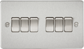 Knightsbridge - Flat Plate 6G 2 Way Switch - Luminosity Designs Ltd