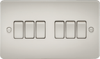 Knightsbridge - Flat Plate 6G 2 Way Switch - Luminosity Designs Ltd