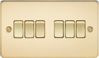 Knightsbridge - Flat Plate 6G 2 Way Switch - Luminosity Designs Ltd