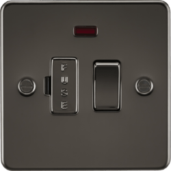Knightsbridge - Flat Plate Switched Fuse Spur With Neon - Luminosity Designs Ltd
