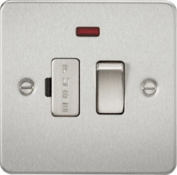 Knightsbridge - Flat Plate Switched Fuse Spur With Neon - Luminosity Designs Ltd