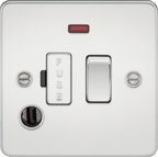 Knightsbridge - Flat Plate Switched Fuse Spur With Neon (Flex Outlet) - Luminosity Designs Ltd