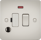Knightsbridge - Flat Plate Switched Fuse Spur With Neon (Flex Outlet) - Luminosity Designs Ltd