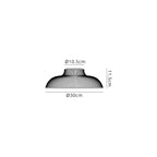 Luminosity Designs - Flat Ridged Lampshade in Tinted Glass - Luminosity Designs Ltd
