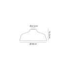 Luminosity Designs - Flat Round Glass Lampshade - Luminosity Designs Ltd