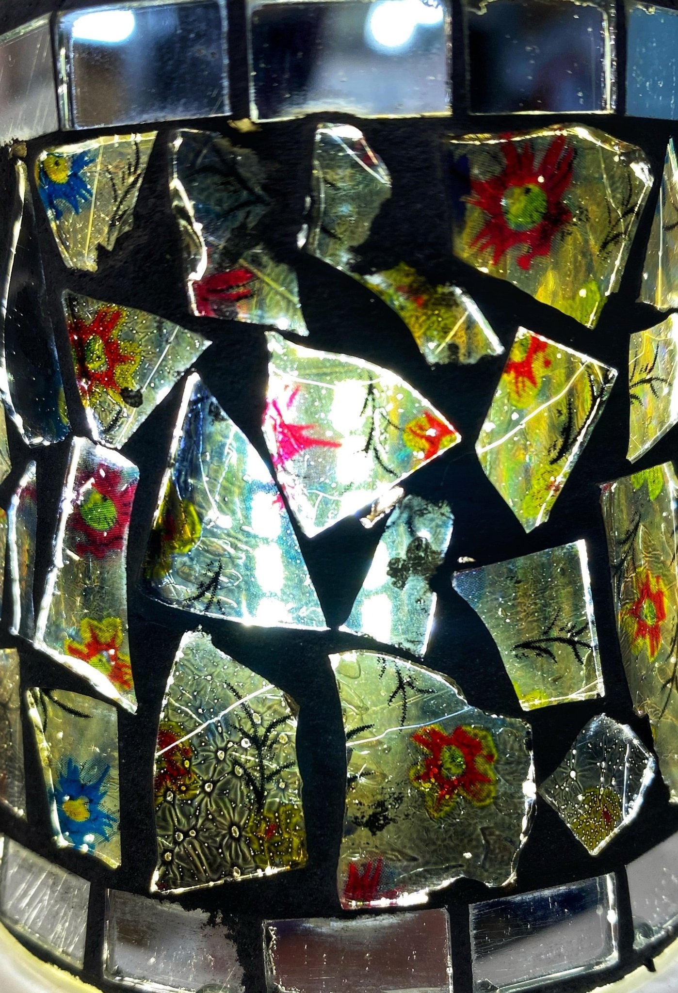 Luminosity Designs - Forget - Me - Not Mosaic 5 Candle Holder - Luminosity Designs Ltd