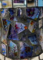 Luminosity Designs - Forget - Me - Not Mosaic 5 Candle Holder - Luminosity Designs Ltd