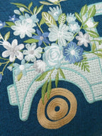 Luminosity Designs - Forget me not truck Cushion - Luminosity Designs Ltd