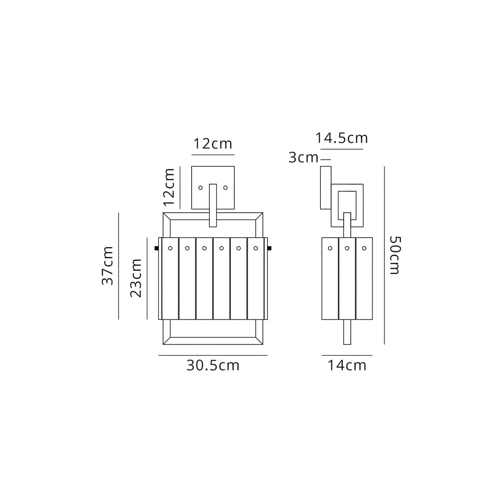 Luminosity Designs - Fortress Wall Lamp, - Luminosity Designs Ltd