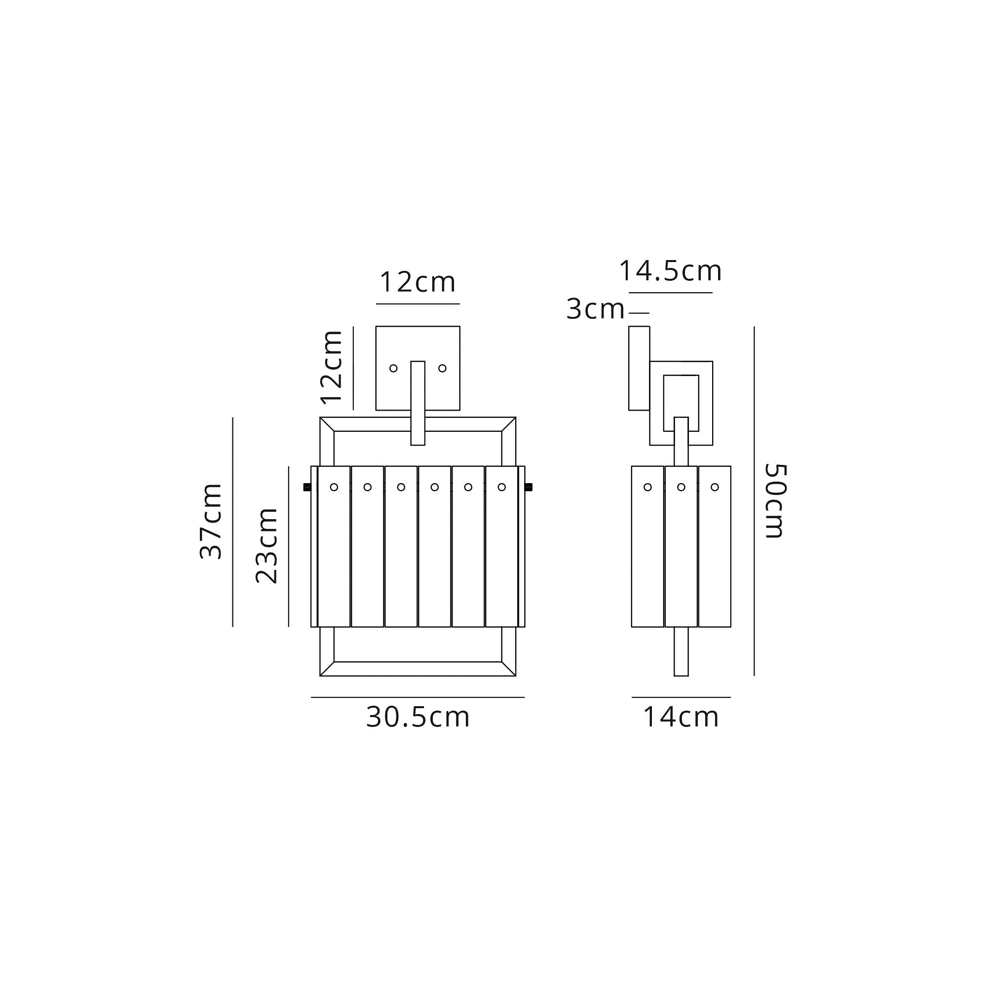 Luminosity Designs - Fortress Wall Lamp, - Luminosity Designs Ltd