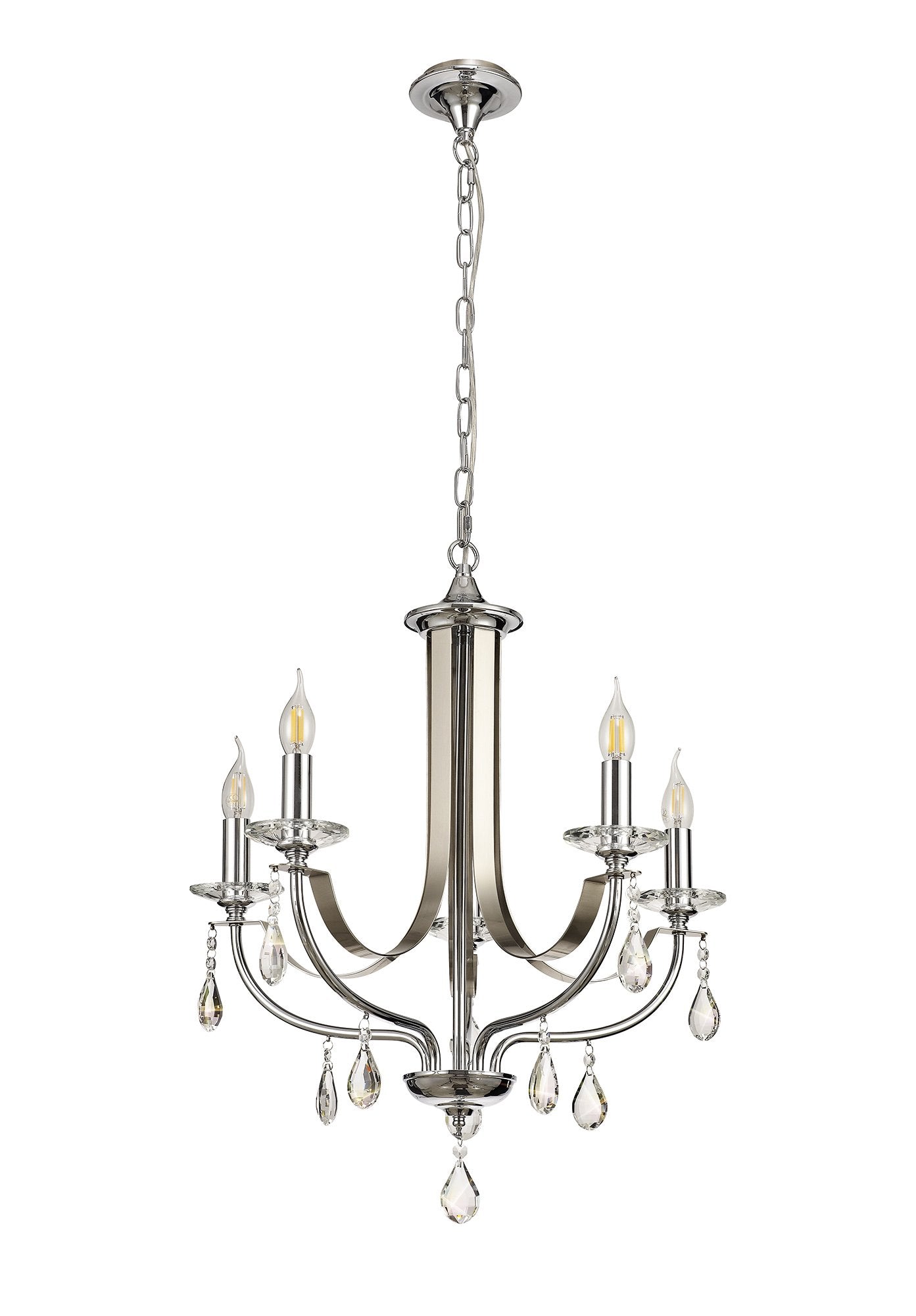 Luminosity Designs - Glitz Polished and Satin Chandelier - Luminosity Designs Ltd