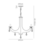 Luminosity Designs - Glitz Polished and Satin Chandelier - Luminosity Designs Ltd
