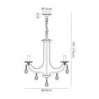 Luminosity Designs - Glitz Polished and Satin Chandelier - Luminosity Designs Ltd