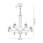Luminosity Designs - Glitz Polished and Satin Chandelier - Luminosity Designs Ltd