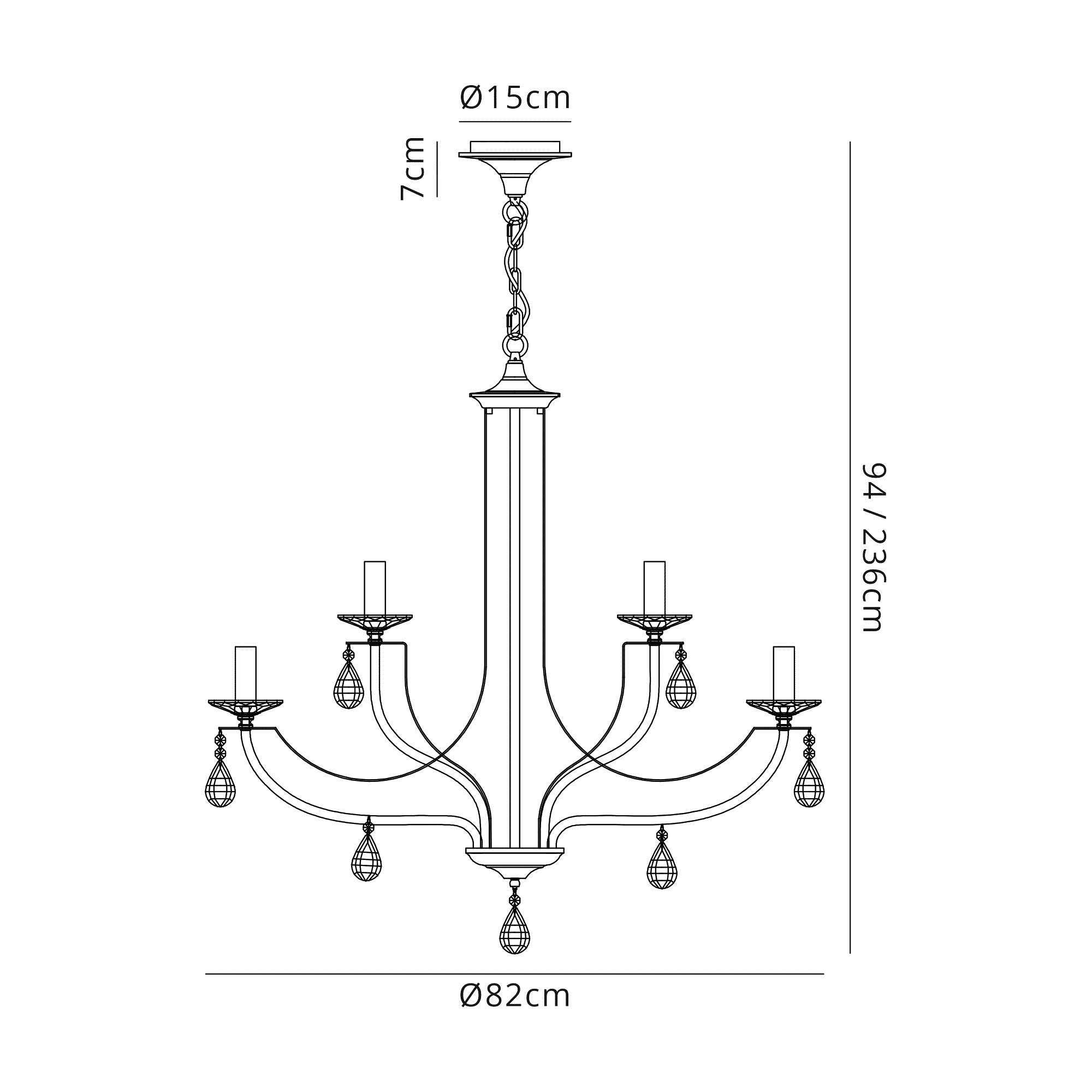 Luminosity Designs - Glitz Polished and Satin Chandelier - Luminosity Designs Ltd