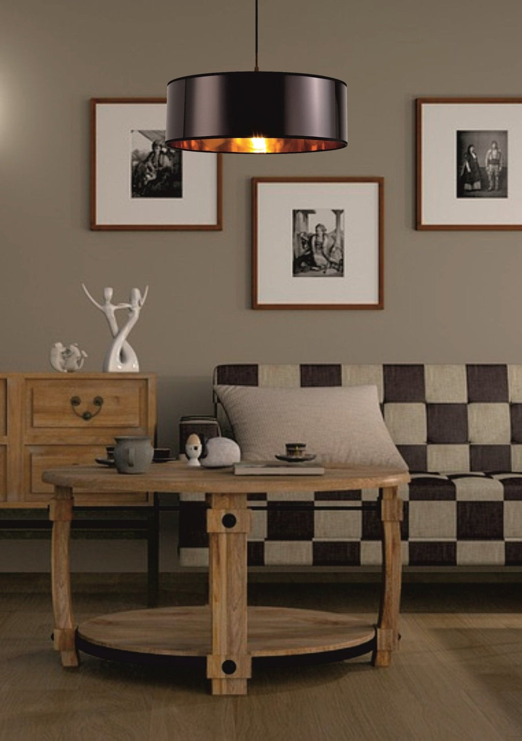 Luminosity Designs - Grace Gold and Black Glossy Shade - Luminosity Designs Ltd