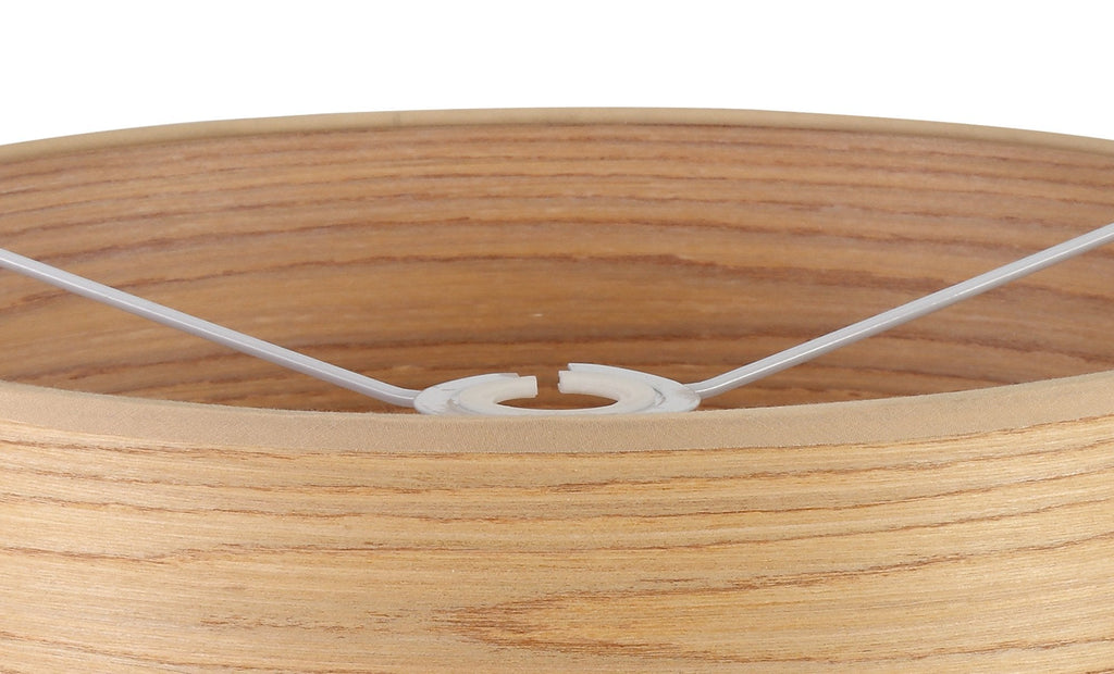Luminosity Designs - Grace Large Round, 59.5x21cm Wood Effect Shade with Removable Shade Adaptor - Luminosity Designs Ltd