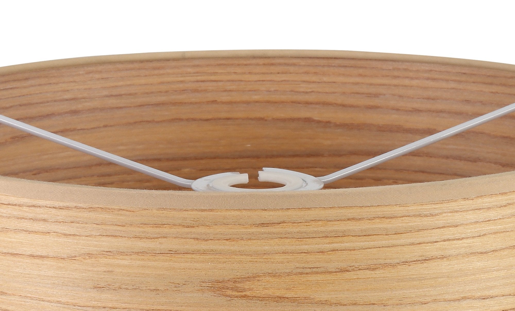 Luminosity Designs - Grace Large Round, 59.5x21cm Wood Effect Shade with Removable Shade Adaptor - Luminosity Designs Ltd